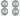 Stainless Steel Hub Cap Set